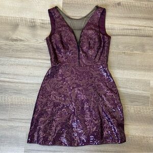 Sequin burgundy dress
